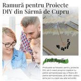 Ramurica DIY cu Pietre Naturale de Obsidian (9 Pietricele)