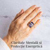 Claritate si Protectie - Inel cu Fluorit Natural si Energie Mentala