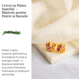 Putere si Bucurie - Cercei cu Reflexe Aurii si Inchidere cu Tija