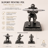 Suport cu Pix / Stilou Cavaler Medieval din Rasina – Organizare Eleganta si Inspiratie pentru Birou