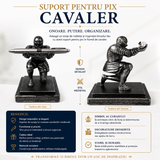 Suport cu Pix / Stilou Cavaler Medieval din Rasina – Organizare Eleganta si Inspiratie pentru Birou