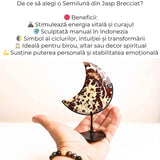 Semiluna din Jasp Brecciat - Simbolul puterii personale si al curajului interior