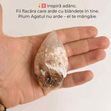 Flacara care mangaie - Plum Agat Indonezian pentru Calm si Vindecare Emotionala 7-8 cm