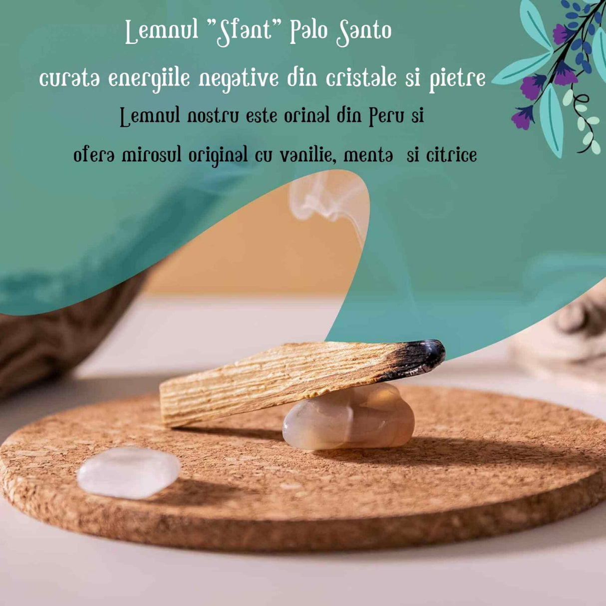 1 Bucata Lemn "Sfant" Palo Santo Pentru Curatarea Cristalelor