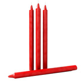 Set 4 Lumanari rosii drepte de 25 cm - Lumanari fara picurare si fara parfum - Perfecte ca lumanari pentru cina, ocazii speciale