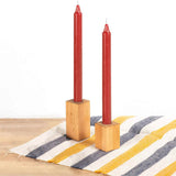 Set 4 Lumanari rosii drepte de 25 cm - Lumanari fara picurare si fara parfum - Perfecte ca lumanari pentru cina, ocazii speciale