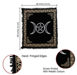 Panza Sacra pentru altar magic - Design Pentagrama Triple Moon - Vrajitorie Tarot Wiccani Spiritualitate