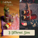 Set 60 de sticlute cu dop de pluta - Sticle miniatura cu capace si accesorii - Mini borcane din sticla transparenta - Mini sticlute decorative pentru nunti, botezuri, potiuni, proiecte craft DIY