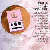 Set Cristale Yoni din Obsidian Negru – Vindecare Feminin Sacra si Eliberare Energetica