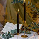 Set 4 Lumanari negre conice de 25 cm - Lumanari fara picurare si fara parfum - Perfecte ca lumanari pentru decor, ocazii speciale
