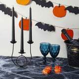 Set 4 Lumanari negre conice de 25 cm - Lumanari fara picurare si fara parfum - Perfecte ca lumanari pentru decor, ocazii speciale