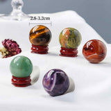 Set 9 sfere din cristale naturale sempretioase in cutie cadou - Pentru decor feng shui, meditatie, astrologie