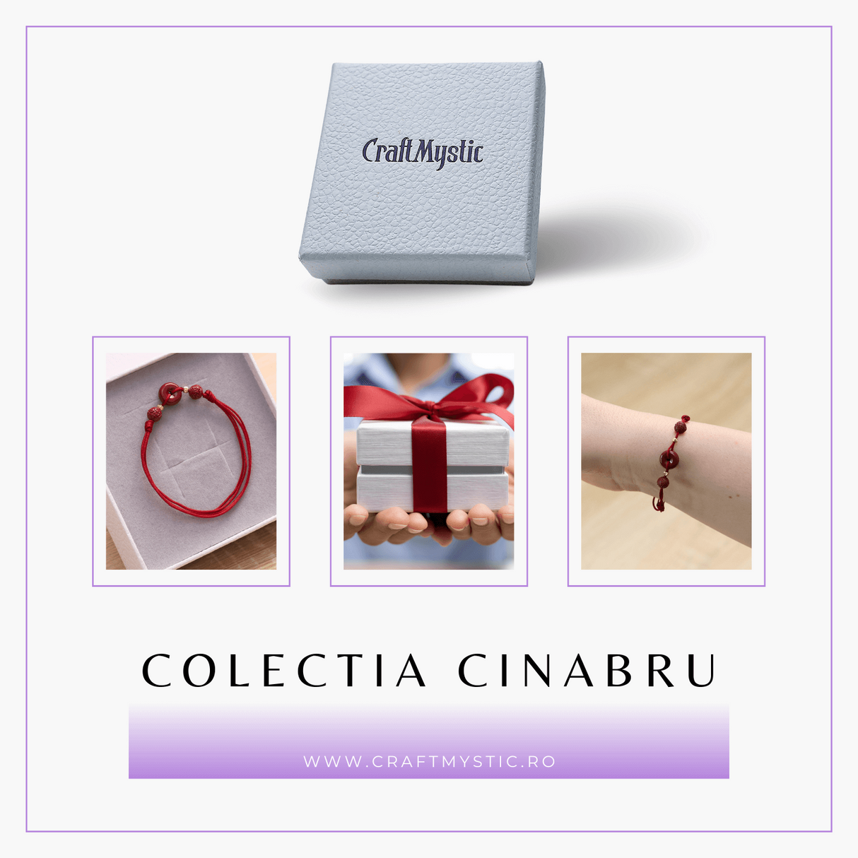 Bratara pe Snur cu Piatra de Cinabru Natural