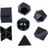 Set de Geometrie pentru cele 7 chakre cu Turmalina Neagra, Cristale Reiki si Talismane pentru Noroc - Cadoul Ideal pentru Casa Noua si Echilibrare Spirituala