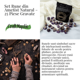 Set Rune din Ametist Natural - Claritate Spirituala si Protectie Energetica
