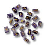 Set Rune din Ametist Natural - Claritate Spirituala si Protectie Energetica