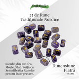 Set Rune din Ametist Natural - Claritate Spirituala si Protectie Energetica