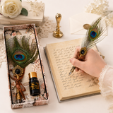 Set Stilou cu Penita si Pana in Cutie Cadou – Eleganta Vintage si Inspiratie Creativa