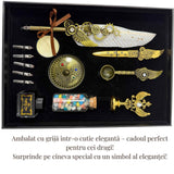 Set Stilou Pana cu Accesorii – Scris Artistic, Sigilii si Cadou Premium