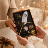 Set Stilou Pana Alba cu Bufnita Vintage – Eleganta si Inspiratie pentru Scris Artistic