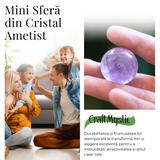 Sfera din Ametist Natural,1 buc, 30-35 mm - Ideala pentru Cadouri si Decoratiuni, Piatra Naturala
