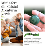 Sfera din Aventurin Verde Natural, 1 buc, 30-35 mm - Piatra Semipretioasa pentru Cadouri si Armonie