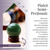 Sfera din Aventurin Verde Natural, 1 buc, 30-35 mm - Piatra Semipretioasa pentru Cadouri si Armonie