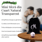 Sfera din Cuart Transparent Natural, 1 buc, 30-35 mm - Piatra Semipretioasa pentru Cadouri, Meditatie si Claritate