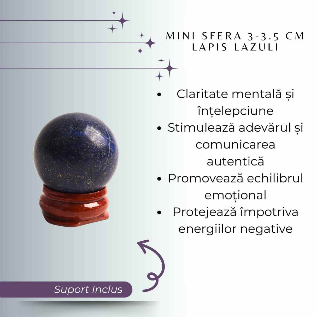 Sfera Lapis Lazuli Natural, 30-35mm – Claritate Mentala si Echilibru