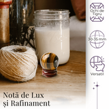 Sfera din Ochi de Tigru Natural, 1 buc, 30-35 mm - Piatra Semipretioasa pentru Cadouri, Curaj si Protectie
