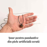 Snur ajustabil din imitatie piele cerata neagra 1.5mm, 50+5cm - Usor si versatil