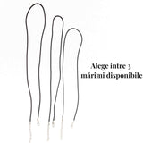 Snur ajustabil din imitatie piele cerata neagra 1.5mm, 55+5cm - Versatil si durabil