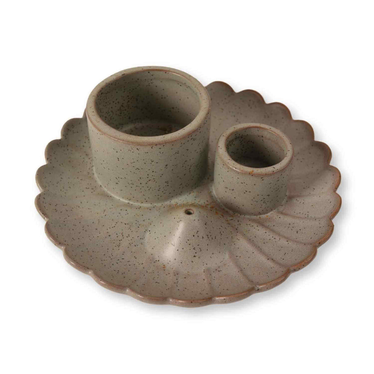 Suport ceramic 3 in 1 pentru salvie, Palo Santo si betisoare parfumate - model rotund