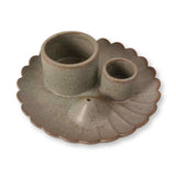 Suport ceramic 3 in 1 pentru salvie, Palo Santo si betisoare parfumate - model rotund