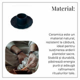 Suport Ceramica pentru Ritualuri de Purificare si Aromaterapie - Model Stabil si Termorezistent