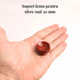 Suport lemn rotativ pentru sfere, oua si obiecte sferice 4-6 cm - Expunere eleganta si rotativa