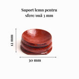 Suport lemn rotativ pentru sfere, oua si obiecte sferice 4-6 cm - Expunere eleganta si rotativa