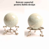 Suport Metalic pentru Sfere, Oua, Pietre – Design Dublu Elegant