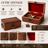 Cutie Vintage Dreptunghiulara pentru Bijuterii si Obiecte de Valoare – Eleganta si Protectie