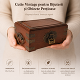 Cutie Vintage Dreptunghiulara pentru Bijuterii si Obiecte de Valoare – Eleganta si Protectie