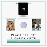 Placa din Selenit Natural pentru Curatare si Incarcare Cristale - Energie Pura
