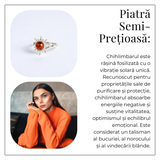 Inel Soare cu chihlimbar si montura argint 925 - Lumina si caldura la degetul tau