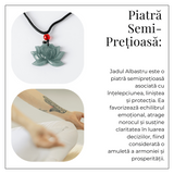 Puritate si Liniste - Colier Lotus din Jad Albastru de Guatemala
