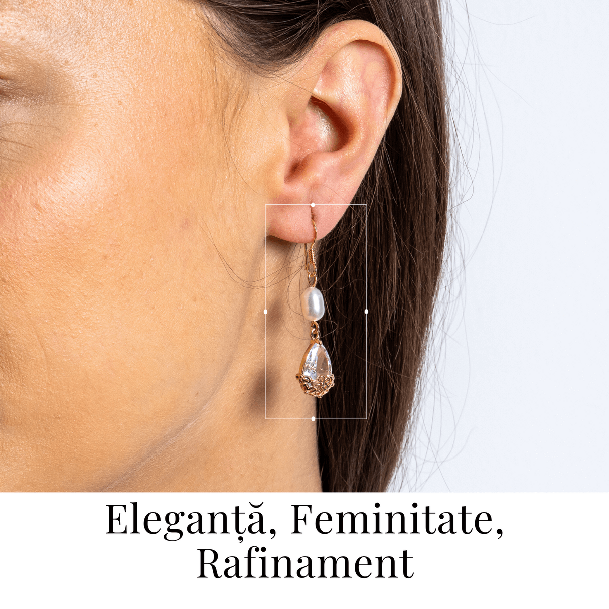 Cercei cu Perla Naturala si Zircon - Feminitate Discreta si Rafinament