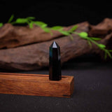 Turn de cristal semipretios vindecator hexagonal Obsidian - Obelisc cu inaltimea intre 7-8 cm