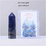 Varf de Cristal 6 cm pentru cele 12 zodii - Pietre semipretioase specifice zodiei Berbec- Un cadou deosebit