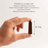 Varf de Cristal 6 cm pentru cele 12 zodii - Pietre semipretioase specifice zodiei Berbec- Un cadou deosebit