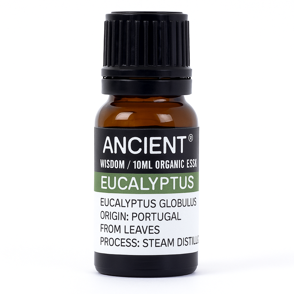 Ulei esential organic Eucalyptus 10 ml (Eucalyptus globulus) - revigorant pentru difuzor, baie si masaj (diluat)