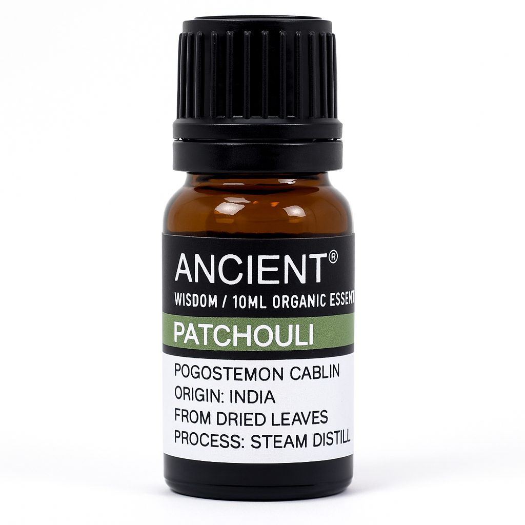 Ulei esential organic Patchouli 10 ml (Pogostemon cablin) - aroma orientala, pentru difuzor, parfumare & masaj (diluat)