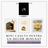Figurina casuta cu ramura din Citrin Natural , Arbore de Energie Spirituala Reiki, pentru Decoratiuni de Birou si Acasa